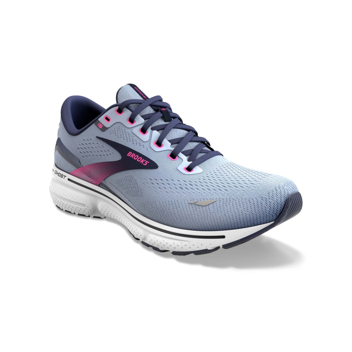 Brooks Ghost 15 Kentucky Blue / Peacoat / Pink The Ghost is one of our ...