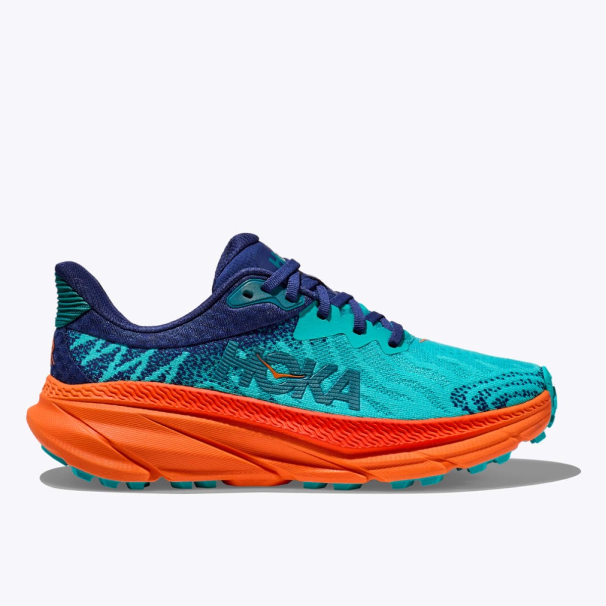 Hoka Challenger 7 Wide Ceramic / Vibrant Orange Street-approved. Trail ...