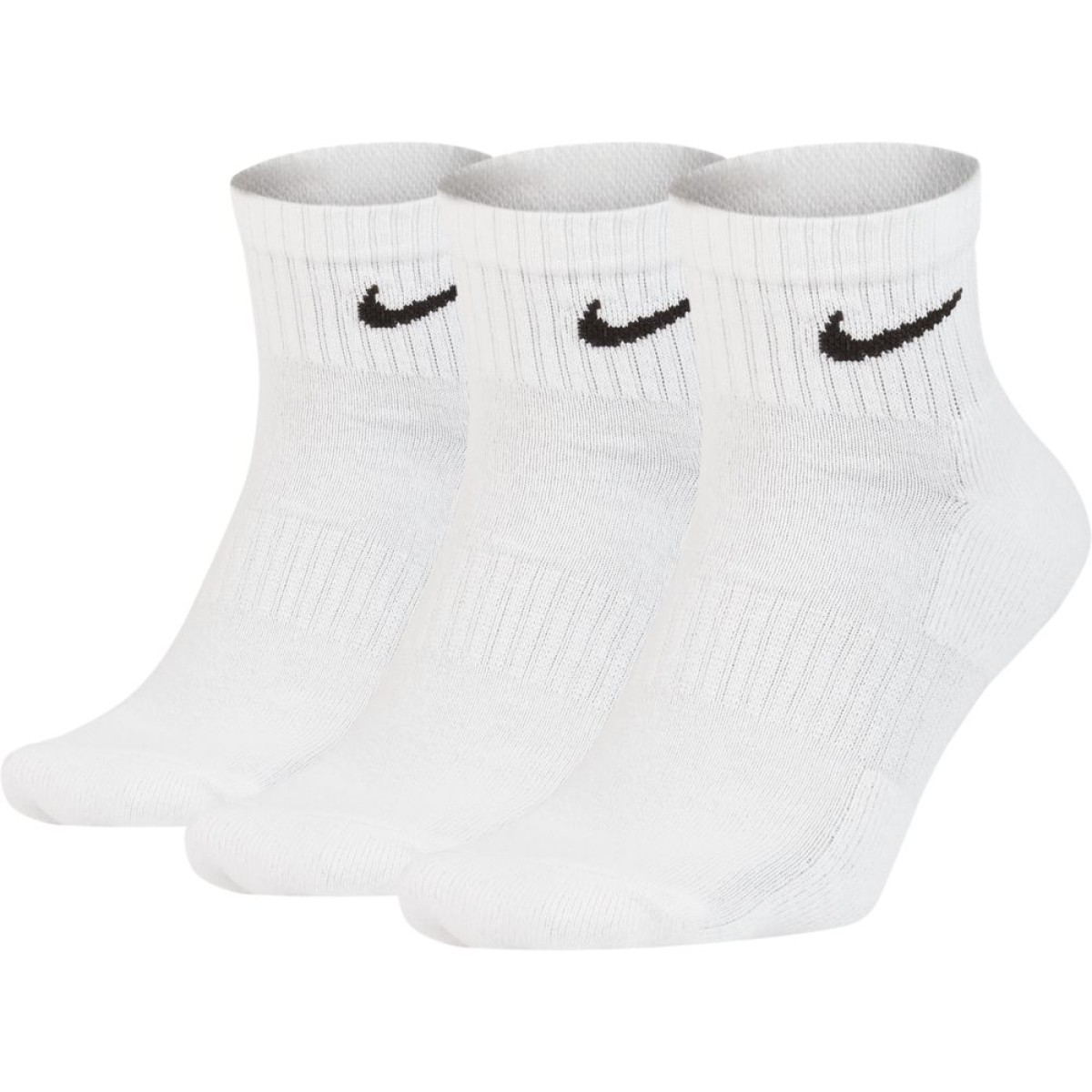 Nike Everyday Cushioned Training Ankle Socks (3 Pairs) White Power ...