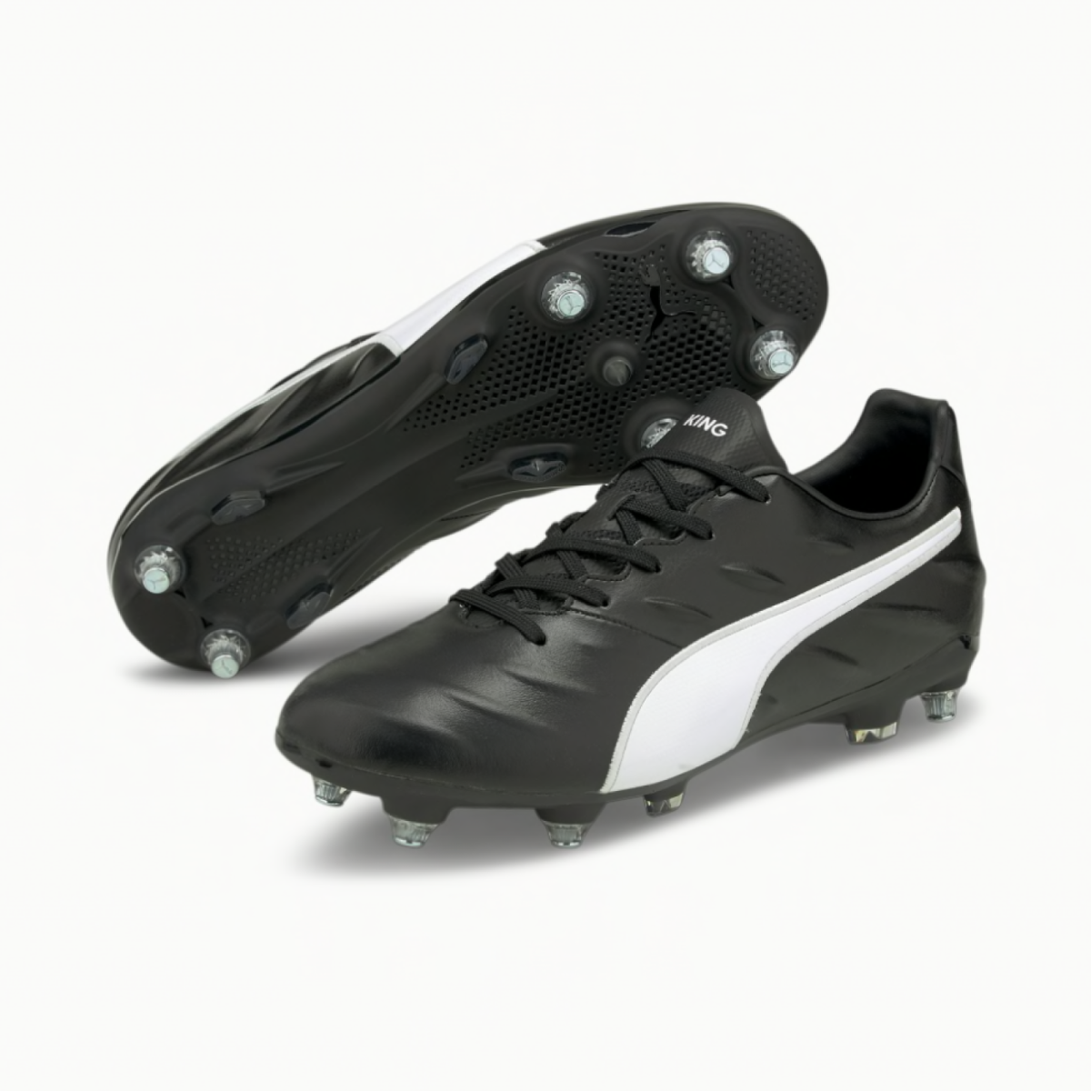 Puma King Pro 21 MxSG Football Boots Black / White Mixed to soft ground ...