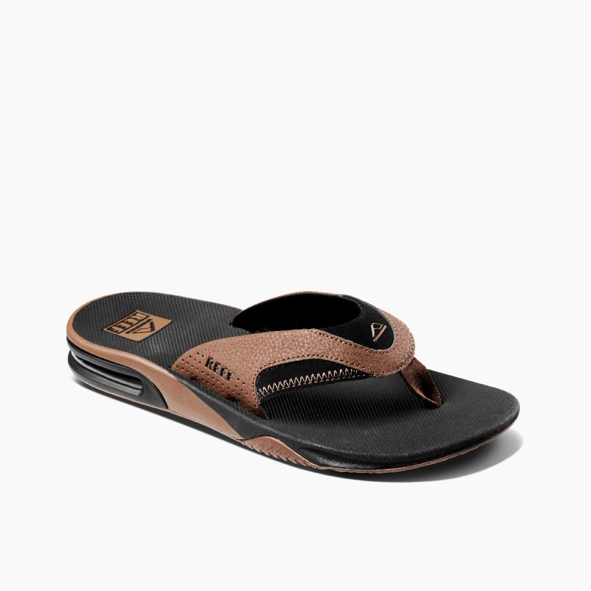 Reef Fanning Sandals Black / Tan - The Shoe Library