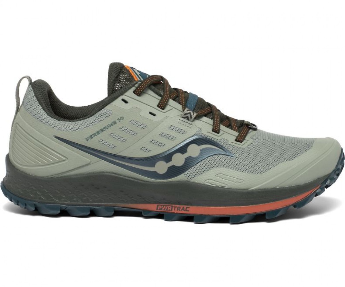 The Peregrine 10is the lightest and most flexible trail running shoe Saucony. It is designed to offer you a steady race pace while maintaining optimal grip and balance. Its Dynamic Damping EVERRUN