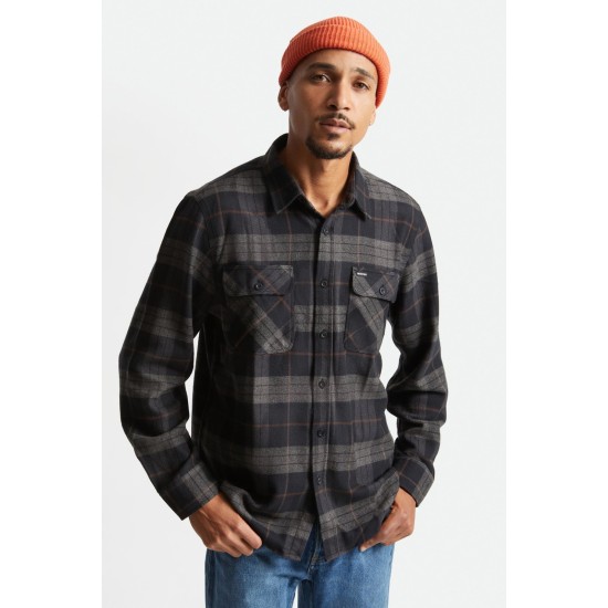 Brixton Bowery Flannel Shirt Black