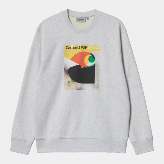 Carhartt WIP Book Cover Crew Sweatshirt Ash Heather