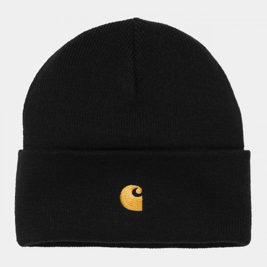 Carhartt WIP Chase Beanie Black / Gold