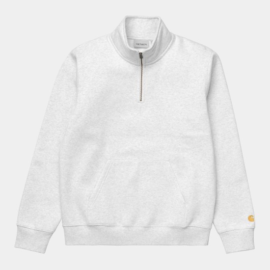 Carhartt WIP Chase Logo Half Zip Sweatshirt Ash