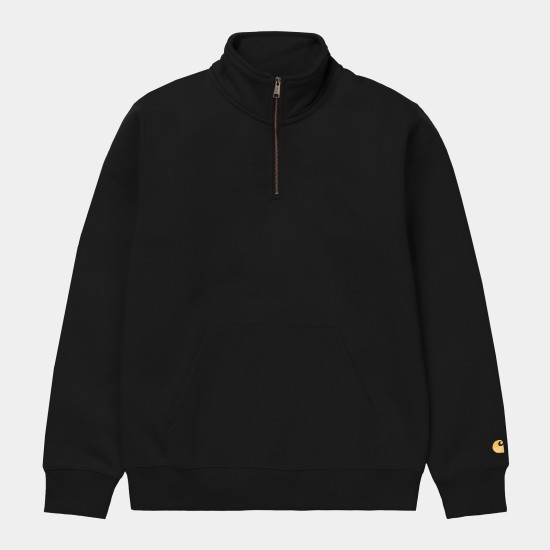 Carhartt WIP Chase Logo Half Zip Sweatshirt Black