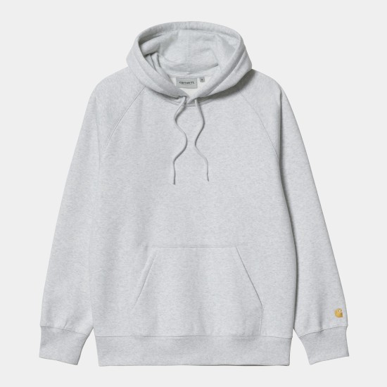 Carhartt WIP Chase Logo Hooded Sweatshirt Ash