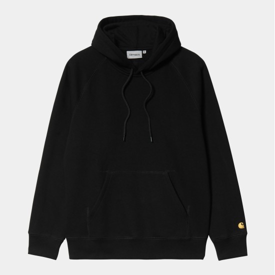 Carhartt WIP Chase Logo Hooded Sweatshirt Black