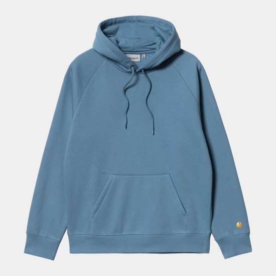 Carhartt WIP Chase Logo Hooded Sweatshirt Blue