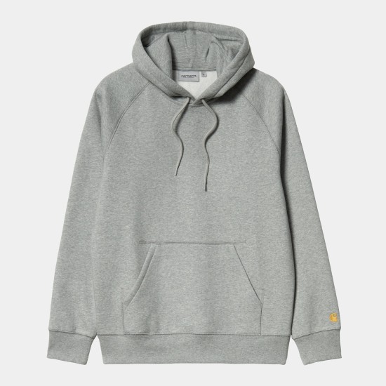 Carhartt WIP Chase Logo Hooded Sweatshirt Grey
