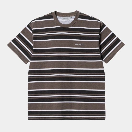 Carhartt WIP Corfield Stripe T-Shirt Anchor Green