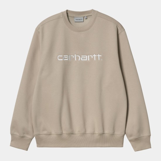 Carhartt WIP Embroidered Crew Sweatshirt Wall / Wax