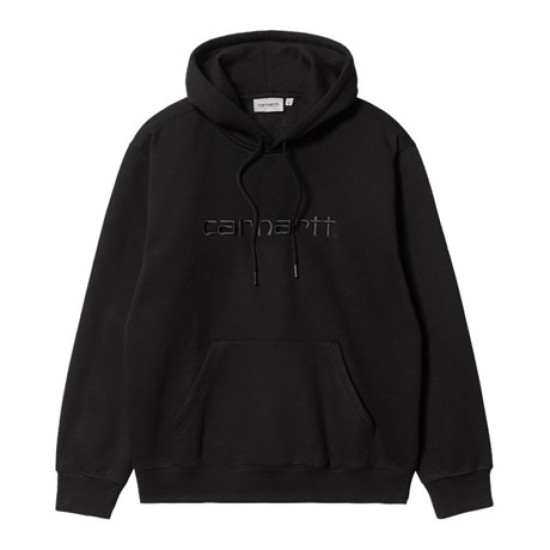 Carhartt WIP Embroidered Hooded Sweatshirt Black / Black