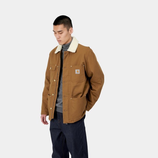 Carhartt WIP Fairmount Dearborn Canvas Coat Hamilton Brown