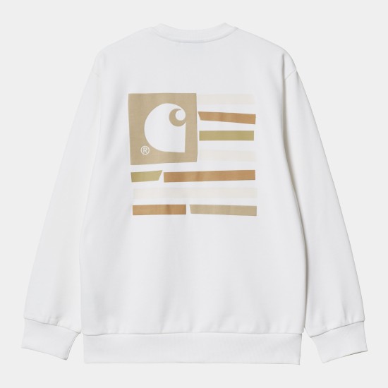 Carhartt WIP Medley State Crew Sweatshirt White