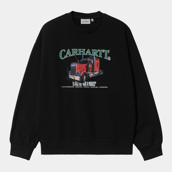 Carhartt WIP On The Road Crew Sweatshirt Black