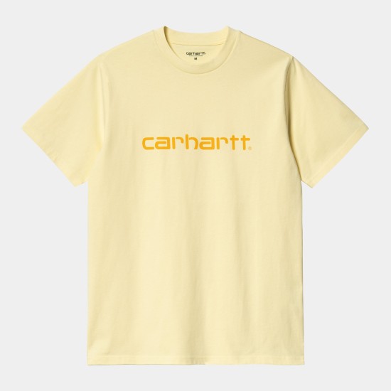 Carhartt WIP Script T-Shirt Soft Yellow / Popsicle