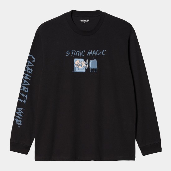 Carhartt WIP Static Long Sleeved T-Shirt Black