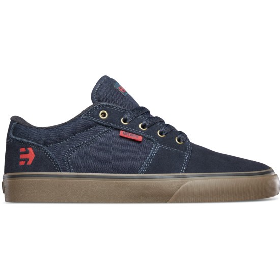 Etnies Barge LS Skate Shoes Navy / Gum / Gold