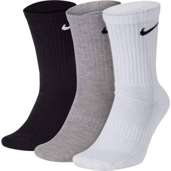 Nike Everyday Cushioned 3 Pack Of Socks Black / Grey / White