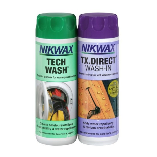 Nikwax Tech Wash / TX Direct Wash-In Twin Pack 300ml
