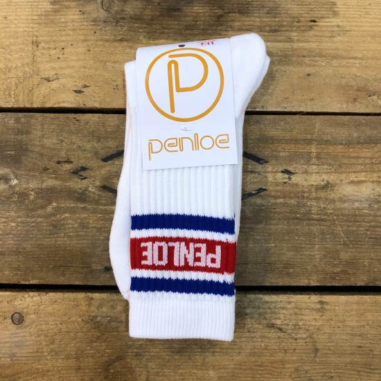 Penloe Band Socks White / Red / Blue