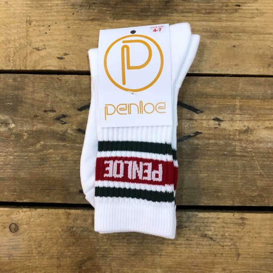 Penloe Band Socks White / Red / Green
