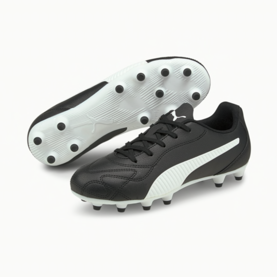 Puma Monarch 2 FG/AG Junior Football Boots Black / White