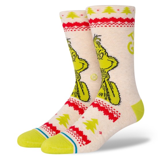 Stance Grinch Sweater Socks Canvas