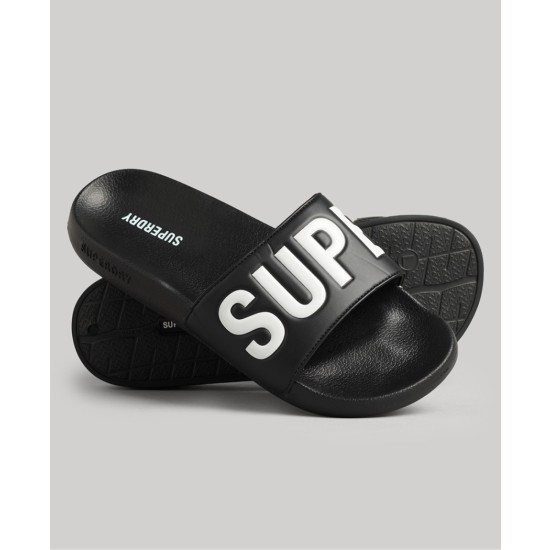 Superdry Core Cool Slides Black / White