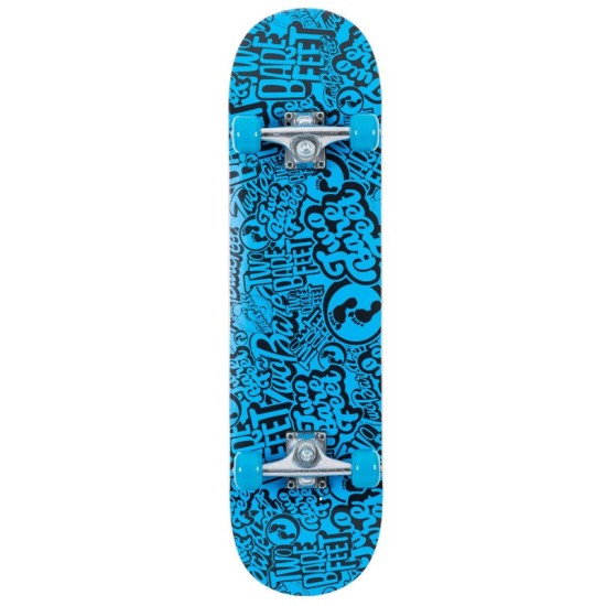 Two Bare Feet Classic Pattern Complete Skateboard Blue