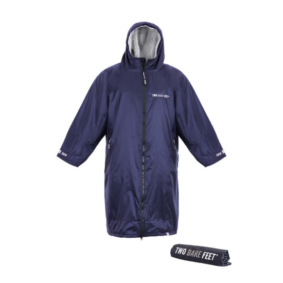 Two Bare Feet Weatherproof Changing Robe with Mat Navy / Grey