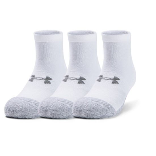 Under Armour HeatGear® Lo Cut Socks 3-Pack White