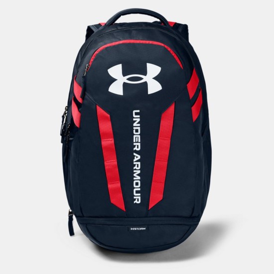 Under Armour Hustle 5.0 Backpack Academy Blue / Red