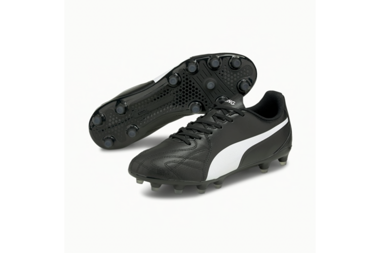 Puma King Hero 21 FG Football Boots Black / White