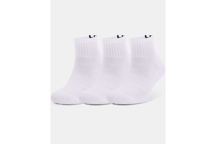 Under Armour Core Quarter 3-Pack Socks White